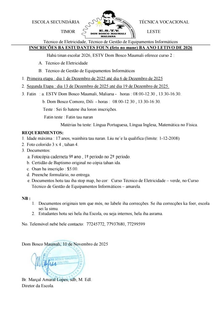1 - ESTV Dom Bosco
